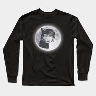 Wolf Trapped in Human Lover of Wolves Gifts Long Sleeve T-Shirt